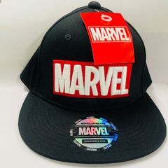 マーベル　刺繍ロゴ入りキャップ帽子　黒色　MARVEL Disny　4935124528214