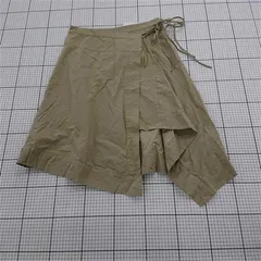 ◇ Θ 未使用 ZARA ザラ 膝下丈 フレア ラップ巻き スカート サイズEUR M USA M MEX 28 カーキ系 レディース E  【1509100075288】
