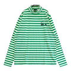 サイズ：LL AND PER SE アンパスィ  タートルネック 長袖Tシャツ 総柄 レッド系 [240101495705] ゴルフウェア メンズ ストスト サイズ：LL AND PER SE アンパスィ タートルネック 長袖Tシャツ