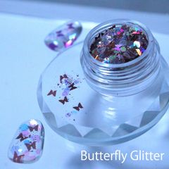 バタフライグリッター ジェルネイル ネイル パープル レッドピンク 2種類 約1g 34 linogelplus リノジェルプラス