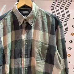 古着　長袖シャツ　ネルシャツ　チェック　柄