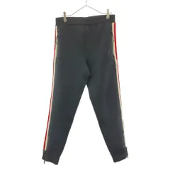 PRADA (プラダ) 21AW スクエアロゴ サイドライン トラックパンツ ネイビー/レッド UJP197のサムネイル