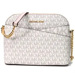 マイケルコース バッグ MICHAEL KORS レザー ジェット セット トラベル チェーン ミディアム ドーム クロスボディ 斜めがけ ショルダーバッグ バニラホワイト 35F1GTVC6B