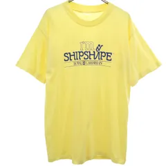 80s USA製 ヴィンテージ 半袖 Tシャツ イエロー メンズ 古着