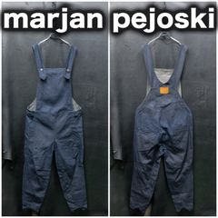 marjan pejoski デニムサロペット Mサイズ マラヤンペジョスキー オーバーオール ジーンズ 左綾 濃紺インディゴ ユニセックス 変形デザイン