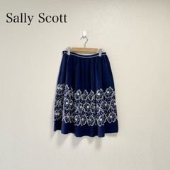 未使用 Sally Scott サリースコット 総柄刺繍フレアスカート 9 M