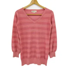 ミッシェルクラン ニット セーター 長袖 ブランド トップス レディース 38サイズ ピンク MICHEL KLEIN 【中古】