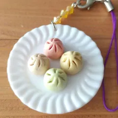 カラフル小籠包ストラップ