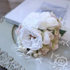 値下げ　ローズイノセン　コサージュ 上品 入学式　卒業式　謝恩会　ヘッドドレス　306