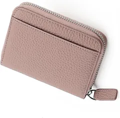 グリーンパキラ ミニ財布 レディース 人気 小銭入れ付きカードケース 革 カード収納 レディース財布2つ折り ボックス型小銭入れ 小型財布 カードウォレット ポイントカードケース レザー 折りたたみ財布 小銭ケース カード入れ(ダークピンク)