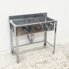 未使用B品 1槽シンク W900×D450×H800 流し台 ステンレスシンク 業務用シンク 厨房 　③