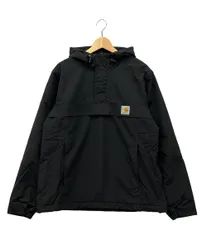 00s ブラック　Carhartt アノラックパーカー　缶バッチ　y2k u9053-0001.jpg