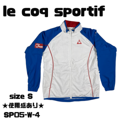 使用感あり Le Coq Sportif ゴルフジャケット トリコロール Sサイズ 送料無料 古着