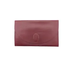 【最大30％OFF★ウィンターセール】カルティエ CARTIER クラッチバッグ マストライン ボルドー ゴールド レディース 中古