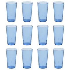 新品 Thunder Group タンブラー 470ml 16oz 12個セット 業務用 割れにくい 食洗機対応 重ねてもくっつかない プラスチック コップ グラス 軽量 ブルー PLTHTB016B-12S