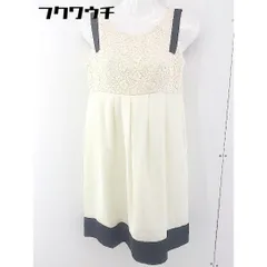 ◇ LAISSE PASSE レッセパッセ レース ノースリーブ ミニ ワンピース サイズ38 アイボリー ブラック系 レディース  【中古】 【1106290018493】