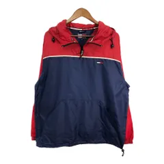 TOMMY JEANS トミージーンズ ナイロン アノラックパーカージャケット ネイビー (メンズ XL) 中古 古着 R3397