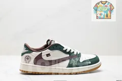 Travis Scott x Air Jordan 1 "Reverse Mocha" AJ1 TS コラボレーション リバースフック ローカット カルチャーバスケットボールシューズ-WTO輸入2-AG43