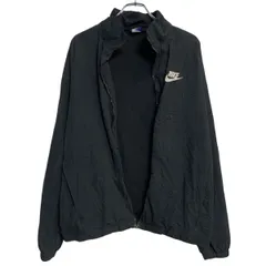 NIKE ジャケット L ブラック ナイキ ジップアップ ワンポイント ロゴ スポーティー シンプル アウター 薄手 古着卸 アメリカ仕入 a701-6706