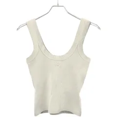 ALEXANDER WANG.T アレキサンダーワン. ティー ロゴエンボス ファインリブ タンクトップ 4CC2241455 ホワイト XSのサムネイル