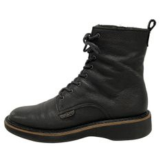 LANVIN en Bleu(ランバンオンブルー) ショートブーツ 24 レディース - 黒 ウェッジソール レザー