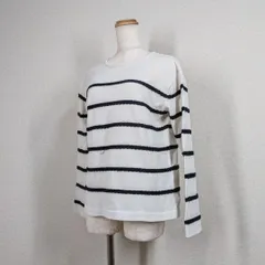 【マッキントッシュ】ニット　セーター　白　ボーダー　綿　38　M　マリンボーダーニット　日本製　コットン　Y2K　フェアリーグランジ