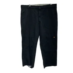 Dickies ワークパンツ W46 ブラック ディッキーズ ジップアップ ダブルニー ワイドパンツ 古着卸 アメリカ仕入 2506-80