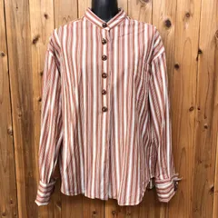 G gigli】コットンロングシャツ 38 ハイネック ビッグカラー М