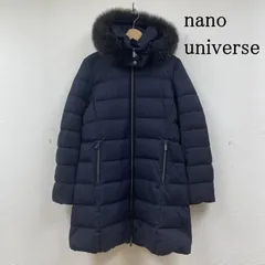 nano・universe ナノユニバース コート ダウンコート ダウン コート ジャケット 西川 サージ ロング ジャケット フルジップ フーディー ファー付き フレンチダック