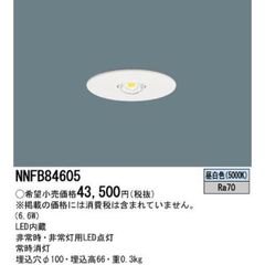 LED非常用照明器具 パナソニック NNFB84605 φ100 昼白色