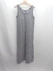 ◇ ⊂ JOURNAL STANDARD ジャーナルスタンダード ボーダー柄 ノースリーブ ロング ワンピース サイズF ネイビー ホワイト レディース E  【1503060017531】