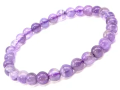 ラベンダーアメジスト ブレスレット 6mm パワーストーン ブレスレット レディース 天然石 数珠 アクセサリー