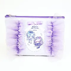 サンリオ キキララ 50th×DOLLY MIX フリル舟形ティッシュポーチ ライトパープル Sanrio