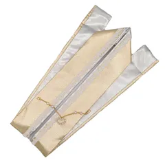 伊達衿 重ね衿 重ね襟 振袖 成人式 二十歳の式典 はたち うらら香 ハートパーツ付き パールビーズ チェーン 金 銀 ゴールド シルバー ネックレス風 ゴージャスに かわいく 新品 単品 購入  重ね衿 成人式 x861