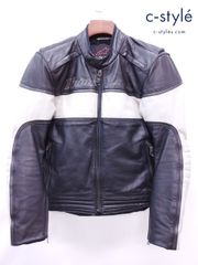 C133 [人気] alpinestars アルパインスターズ ライディングレザージャケット 38 ブラック系 DRIFT48 バイクウェア | G★
