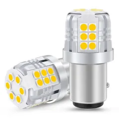 S25 ダブル球_ホワイト S25 ダブル球 ホワイト BAY15D P21/5W LEDバルブ 汎用 超高輝度 30連3030SMD テールライト/ブレーキライト DC12V 車検対応 6000-6500K (2個セット)