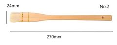 種類1:[1]No.2（穂丈25ｍｍ×巾24mm）　 平刷毛 羊毛 全長270～280ｍｍ  陶芸用 ハケ 刷毛