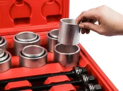 新品プルスリーブキット28点セット油圧プレスSST特殊工具スリーブ アタッチメント当て金 汎用 ブッシュ ベアリング マウント 脱着 圧入WP週末セール