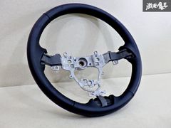 【キレイ！】 スズキ 純正 JB74 ジムニー シエラ レザー ステアリング ハンドル ブラック 黒 GS120-07910 GS111-15850 棚17I