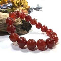 赤瑪瑙　パワーストーン　ブレスレット　12mm 天然石ブレス (シンプル)　天然石ブレス　数珠ブレス メンズ・レディース 男性 女性 幸運 開運 浄化  [1]