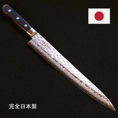 VG10 ダマスカス 三徳包丁185mm 茶柄 G1706E 月光作 - メルカリ