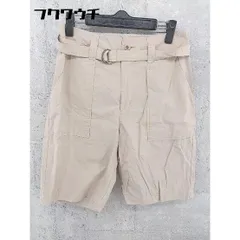 ◇ ◎ FRAMeWORK フレームワーク ウエストベルト付き ハーフ ショート パンツ サイズ36 ベージュ レディース 【中古】 【1002802132247】のサムネイル