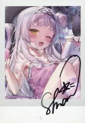 ホロライブ 紫咲シオン 直筆サイン入り チェキ風ブロマイドカード ホロライブ 紫咲シオン 6周年記念 直筆サイン入りチェキ風