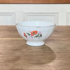 フランスアンティーク 　カフェオレボウル　コクリコ　ブーケ　ひなげし　　ビンテージ　A【649】