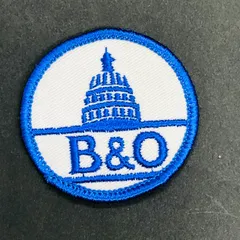 ビンテージ　ワッペン 『 B&O 』　アメリカ　当時物 　USA 古着　ハンドメイド　素材　ワークシャツ　ツナギ　帽子 ビンテージ　パッチ　(WAP056)