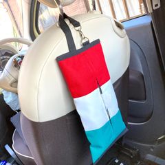 No.390  イタリアカラー　ボックスティッシュカバー　ハンドメイド　FIAT アバルト　パンダ　アルファロメオ