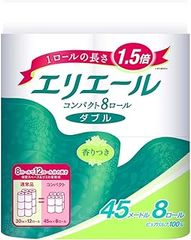 大王製紙 エリエールトイレット1.5倍巻 ダブル 8ロール【8個セット】