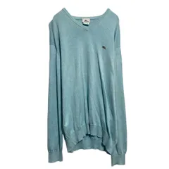 LACOSTE コットンニット セーター XL~ ライトブルー ラコステ Vネック 古着卸 アメリカ仕入 a703-5368