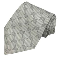 GUCCI グッチ ネクタイ GG シルク グレー メンズ 服飾小物　aq11631