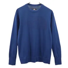 ノースフェイス アウトドア NT61605 長袖プリントトレーナー L ネイビー系 THE NORTH FACE ロゴ メンズ 【中古】  【230902】